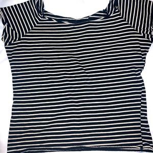 BRANDY MELVILLE OFF THE SHOULDER STRIPED SHIRT